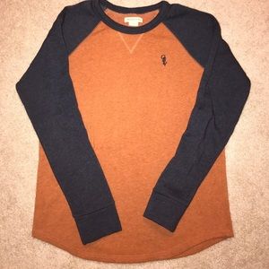 Women's Obey Orange and navy sweatshirt