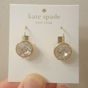 NWT Kate Spade Leverback Jeweled Earrings