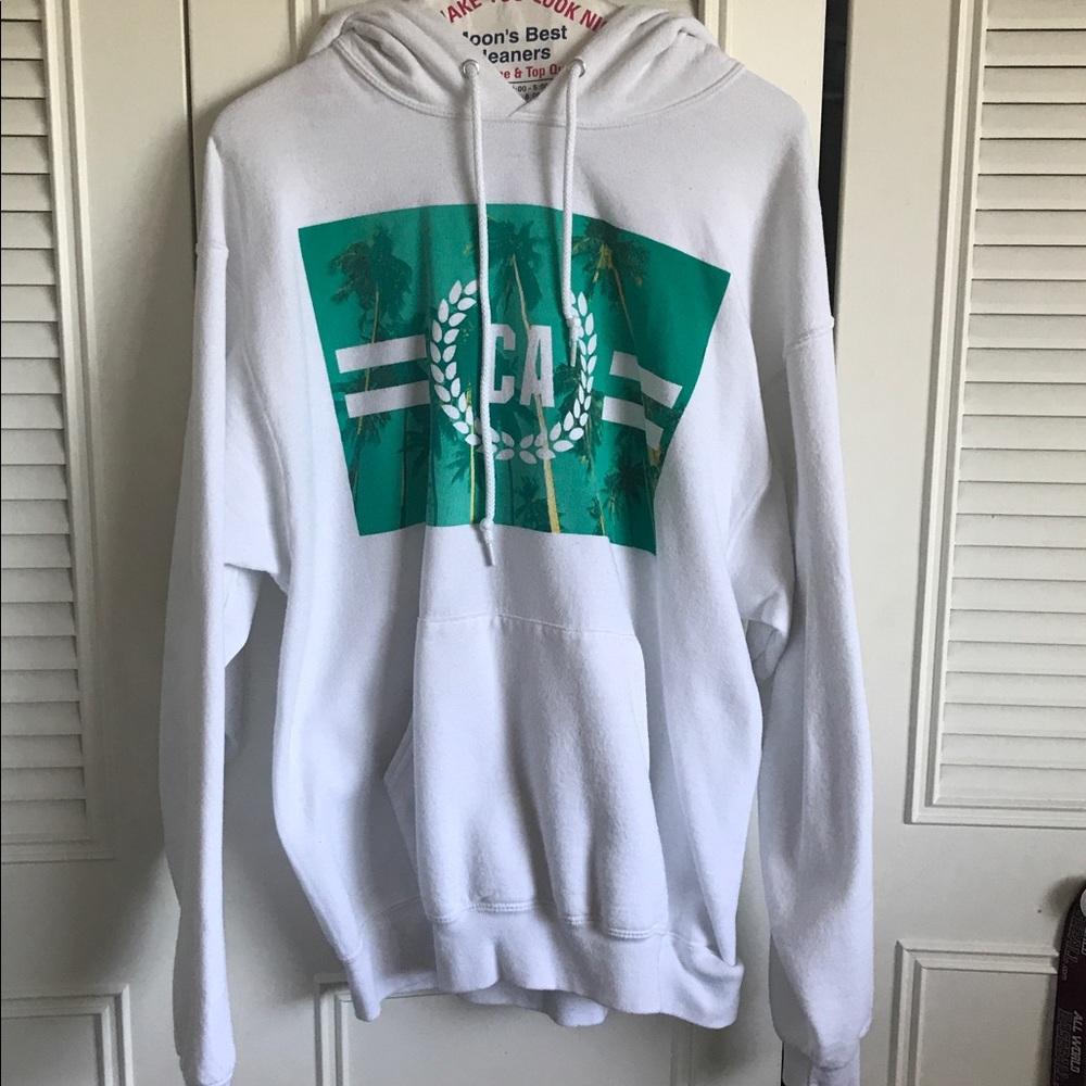 California White Hoodie Sweatshirt