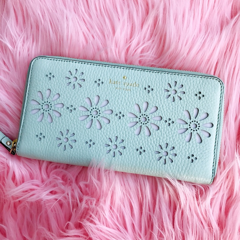 Kate Spade Megan Faye Floral Wallet Mint Green
