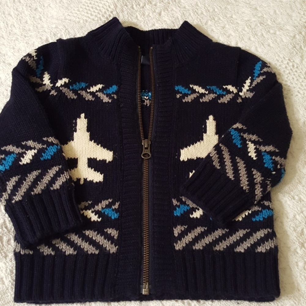 Baby gap cable knit zip up sweater