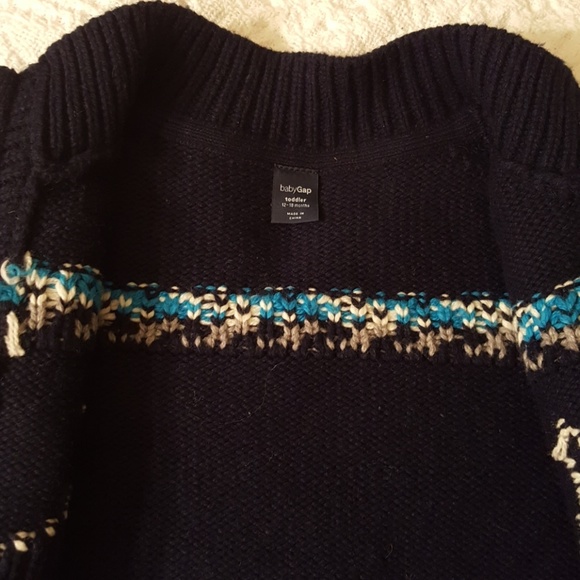 Baby gap cable knit zip up sweater - Picture 2 of 3