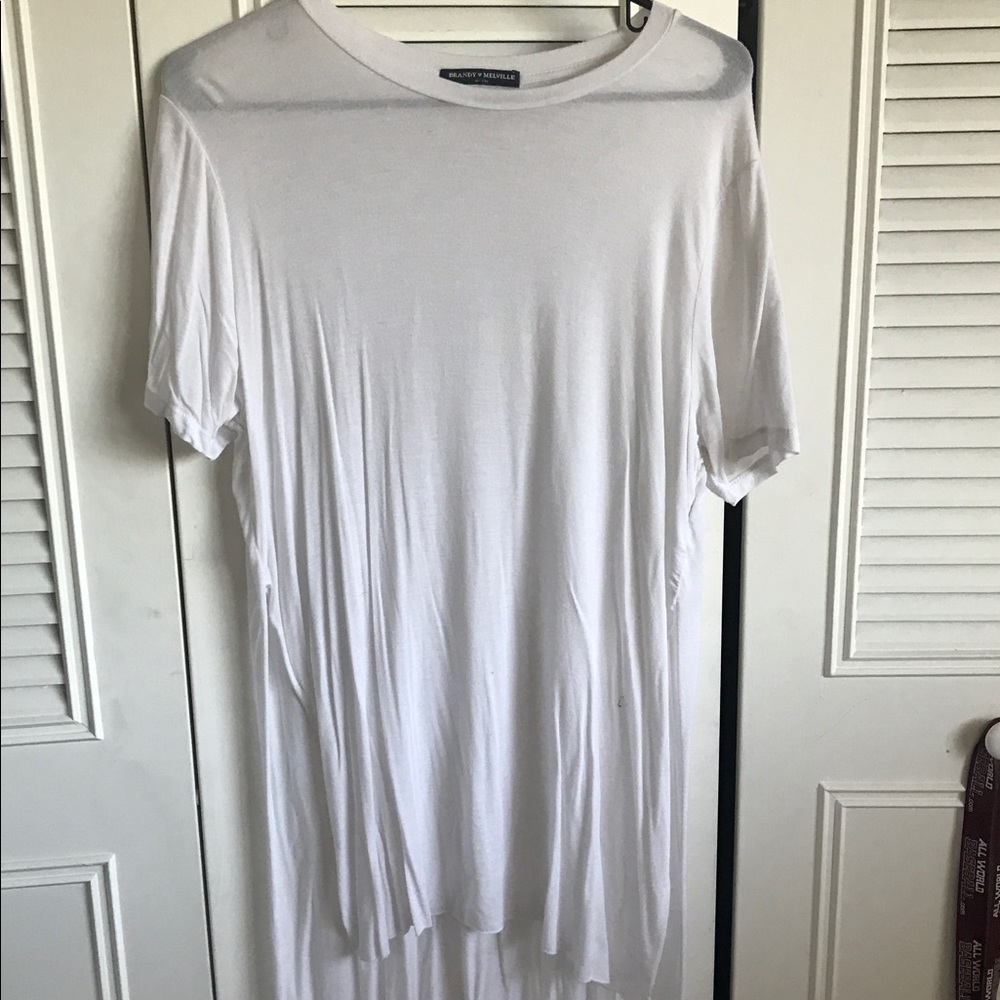 White Flowy Tshirt Top