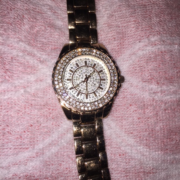 Rose Gold Rhinestone Watch - Picture 2 of 2