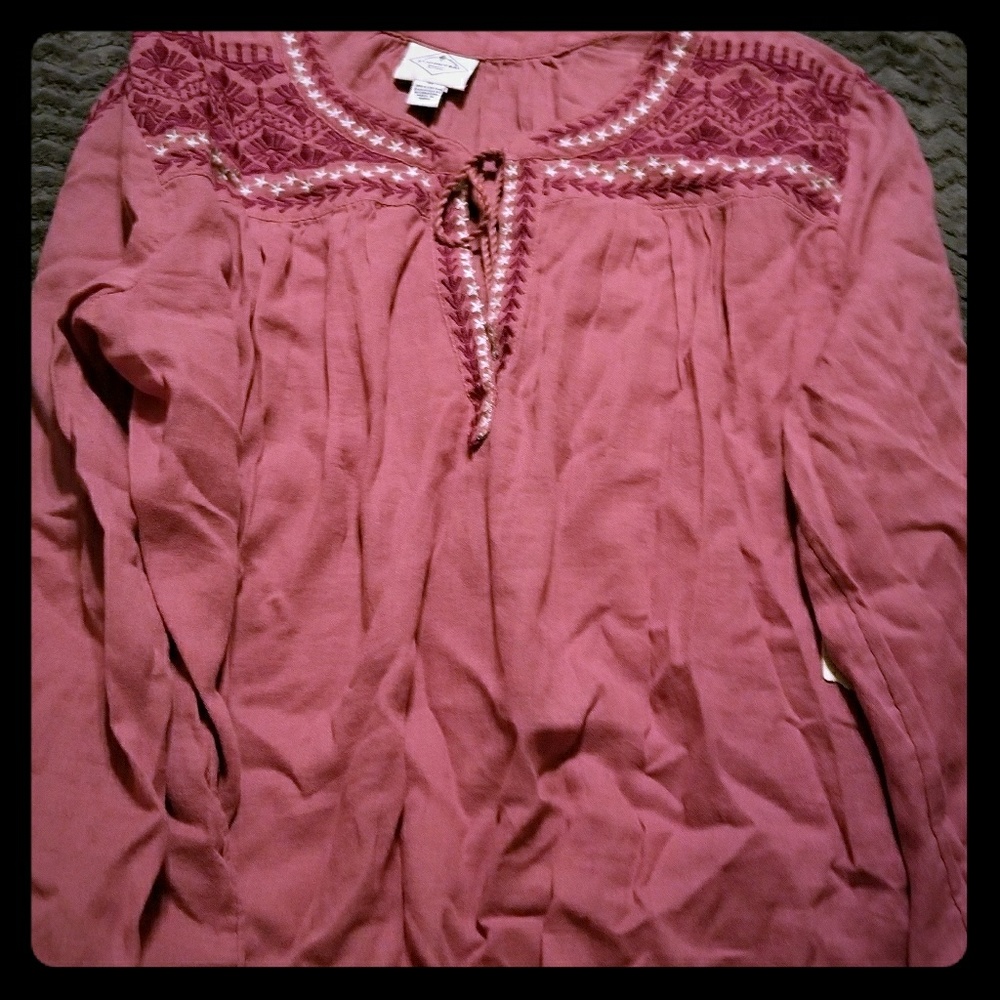 Tie blouse
