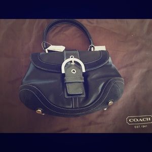 Coach mini satin satchel