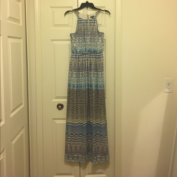 Lily Rose metallic maxi dress sz Small - Picture 1 of 3