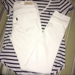 Levi's White Skinny Jeans Slight Curve Low Rise