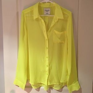 Women's | Sheer Neon Button Down