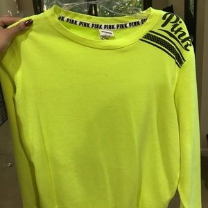 neon yellow size XS pink/vs crew neck