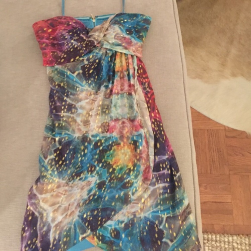 Nicole Miller size 4 Strapless Cocktail Dress