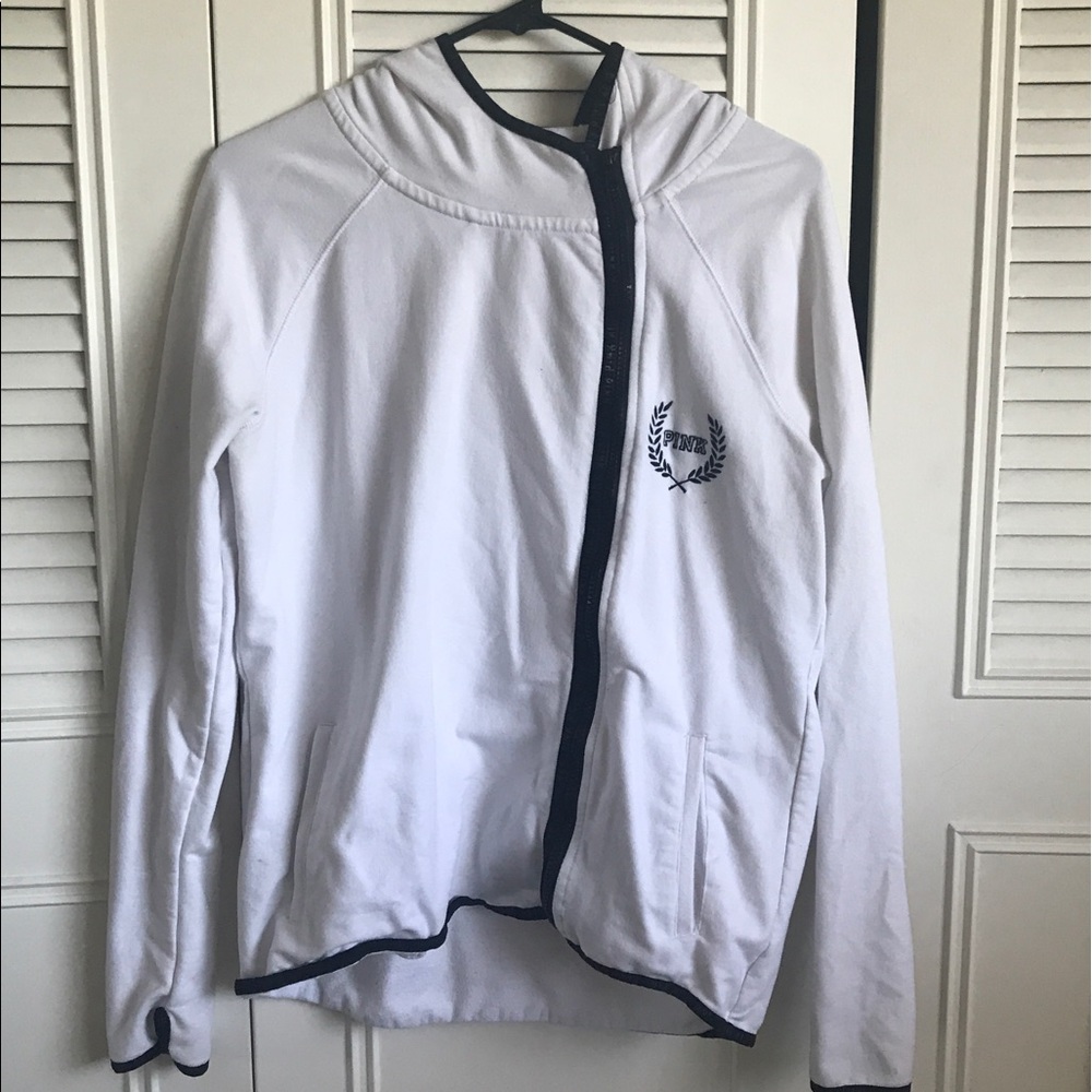 PINK White Track Jacket