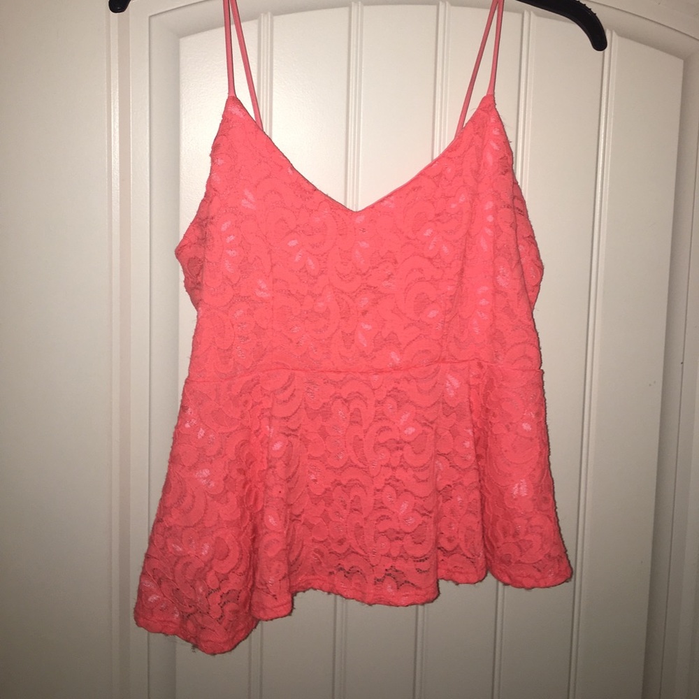 Peplum Pink Tank Top