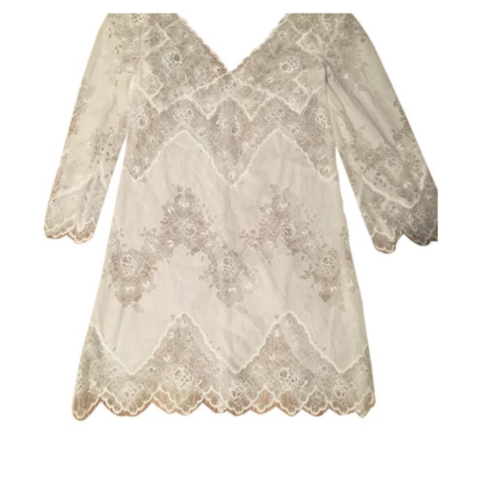 tadashi shoji white lace dress