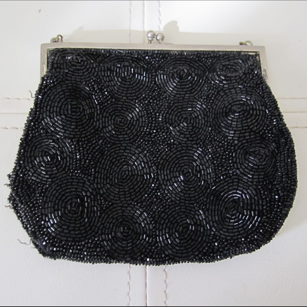 Vintage 1960's Beaded Silk Evening Bag