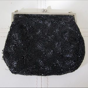 Vintage 1960's Beaded Silk Evening Bag