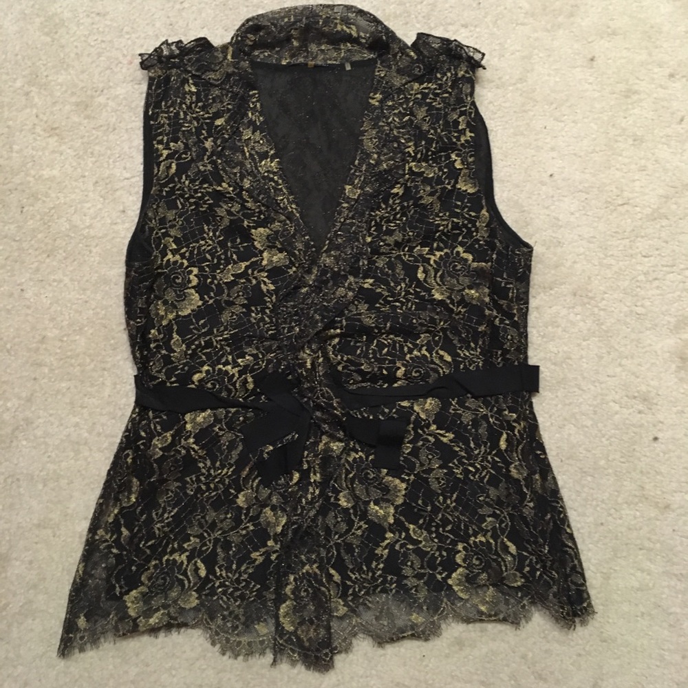 Sheer sleeveless top