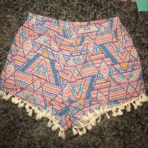 Colorful Aztec Printed Shorts