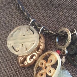 Leather Talisman Necklace 16"