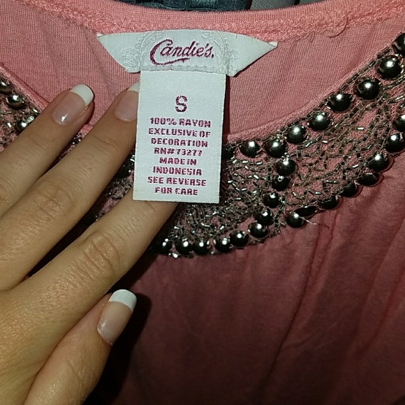 Dressy tank top with silver beads - Picture 2 of 2