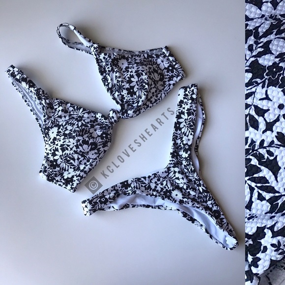 Knotted Floral Cheeky Bikini - Picture 5 of 6