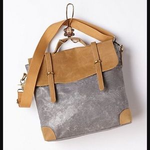 Anthropologie- Comtois Woodland Satchel/Messenger