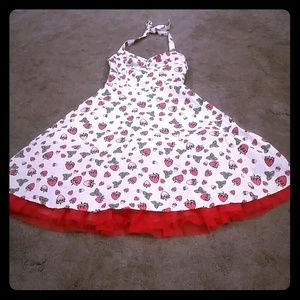 Retro pinup rockabilly halter sundress