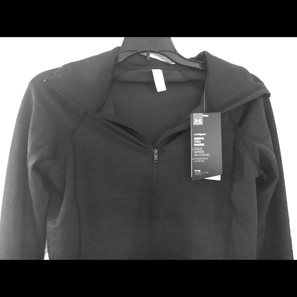 Black Under Armour Fitted Half-Zip Jacket