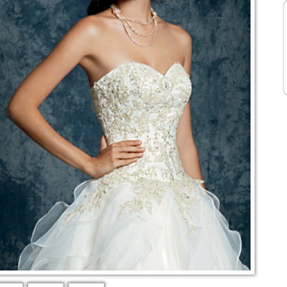 Alfred angelo style 899 ivory and gold