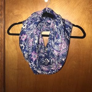 Women's Blue detailed lightweight infinity scarf