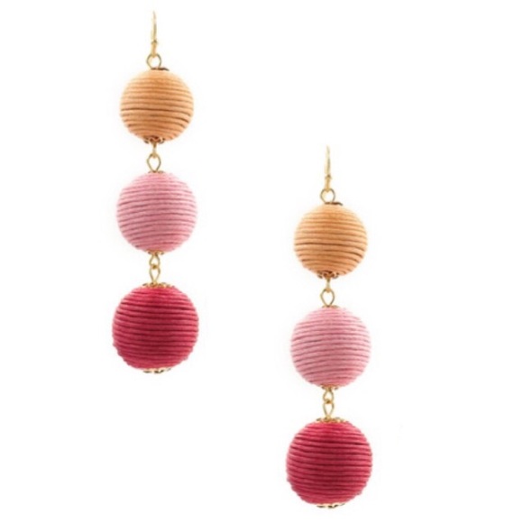 Jewelry - Triple Stack Bon Bon Pink Gold Earrings