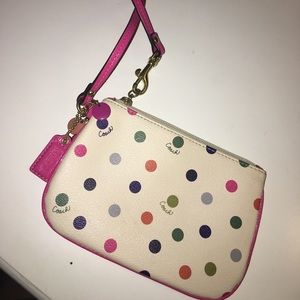 Small adorable coach wristlet