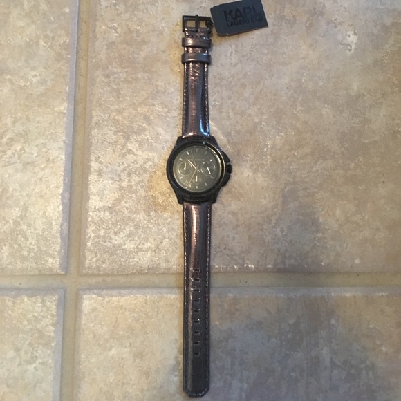 NWT Karl Lagerfeld 'Karl 7' leather watch - Picture 4 of 6