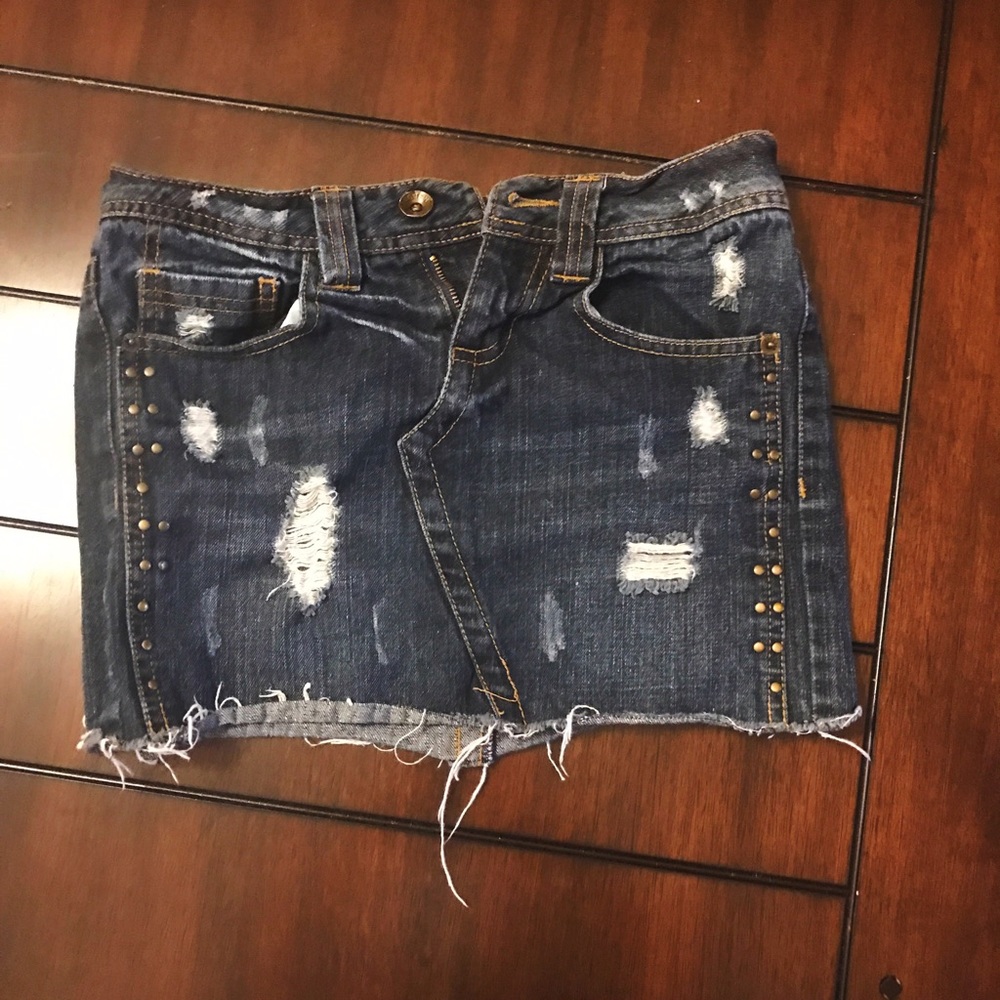 Denim mini skirt