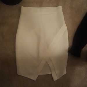 White pencil skirt
