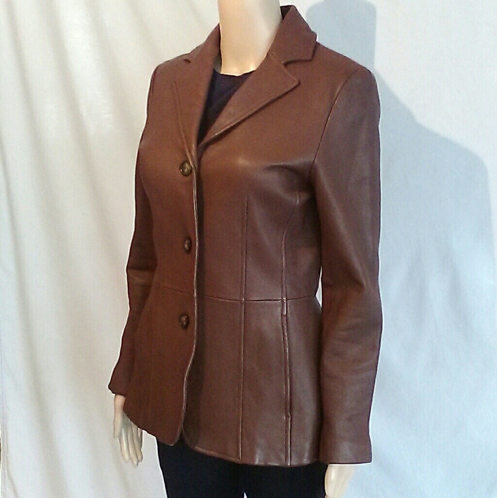 100% Real Leather (Soft) Brown Jacket