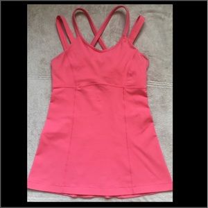 Lululemon Happy Strappy Tank, Size 6, Coral Pink