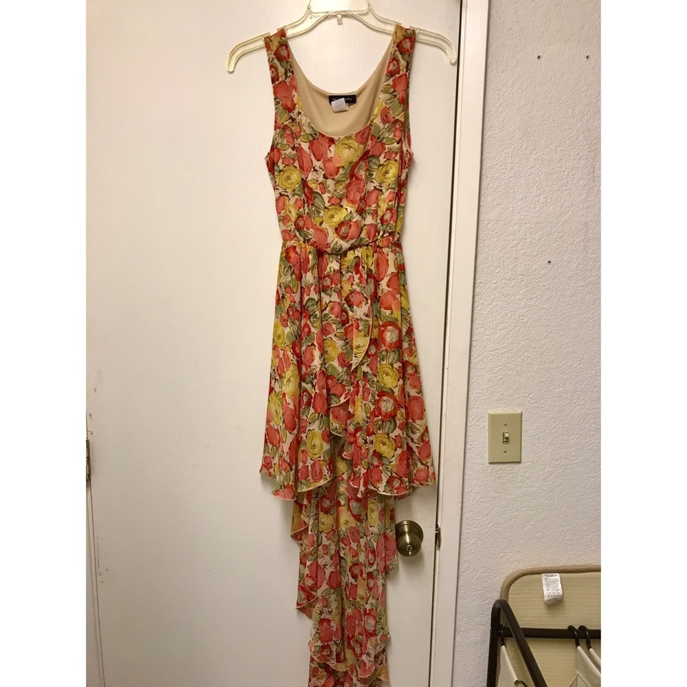 Floral high-low dress