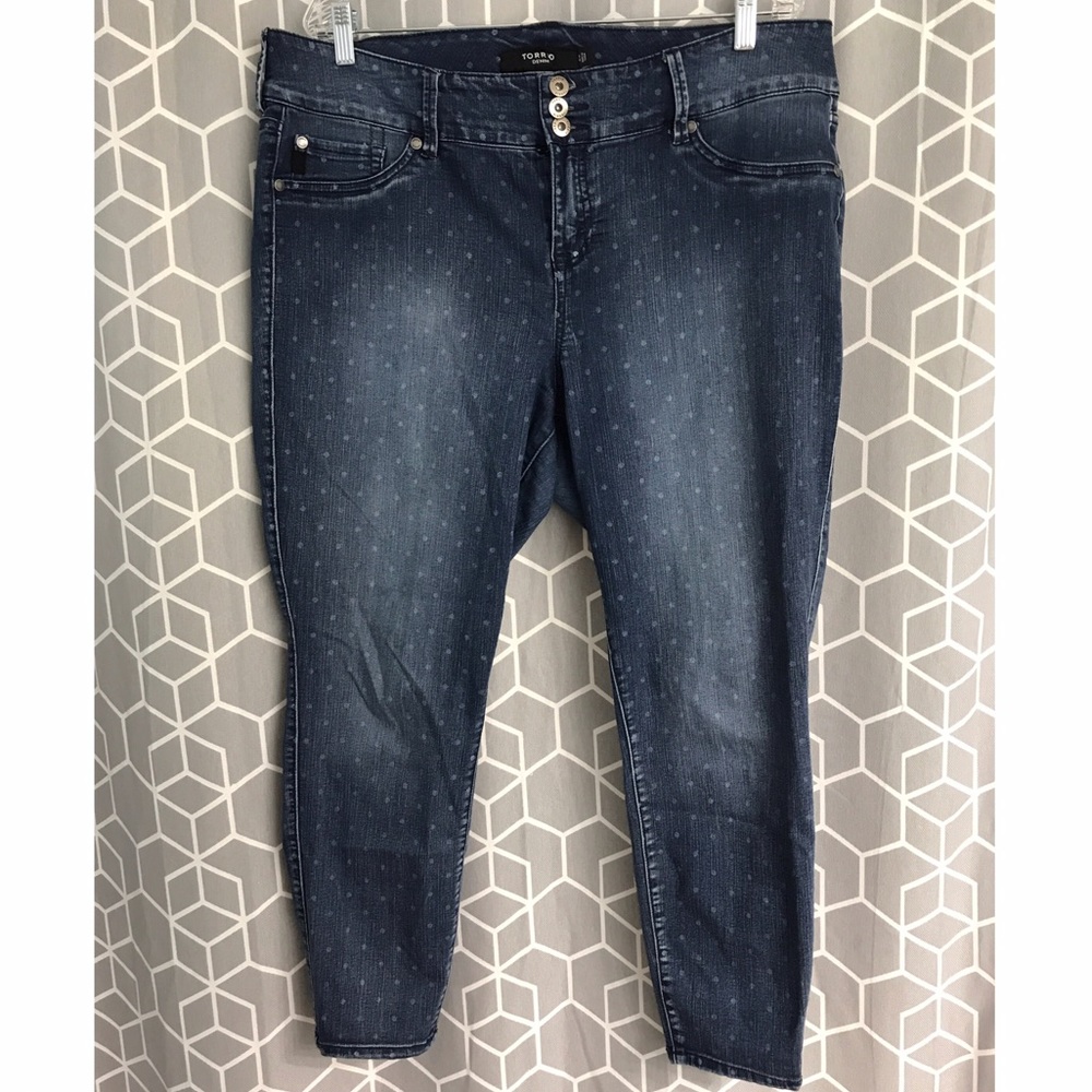 Torrid Polka-Dot Cropped Jeggings