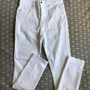 High Rise White Jeggings