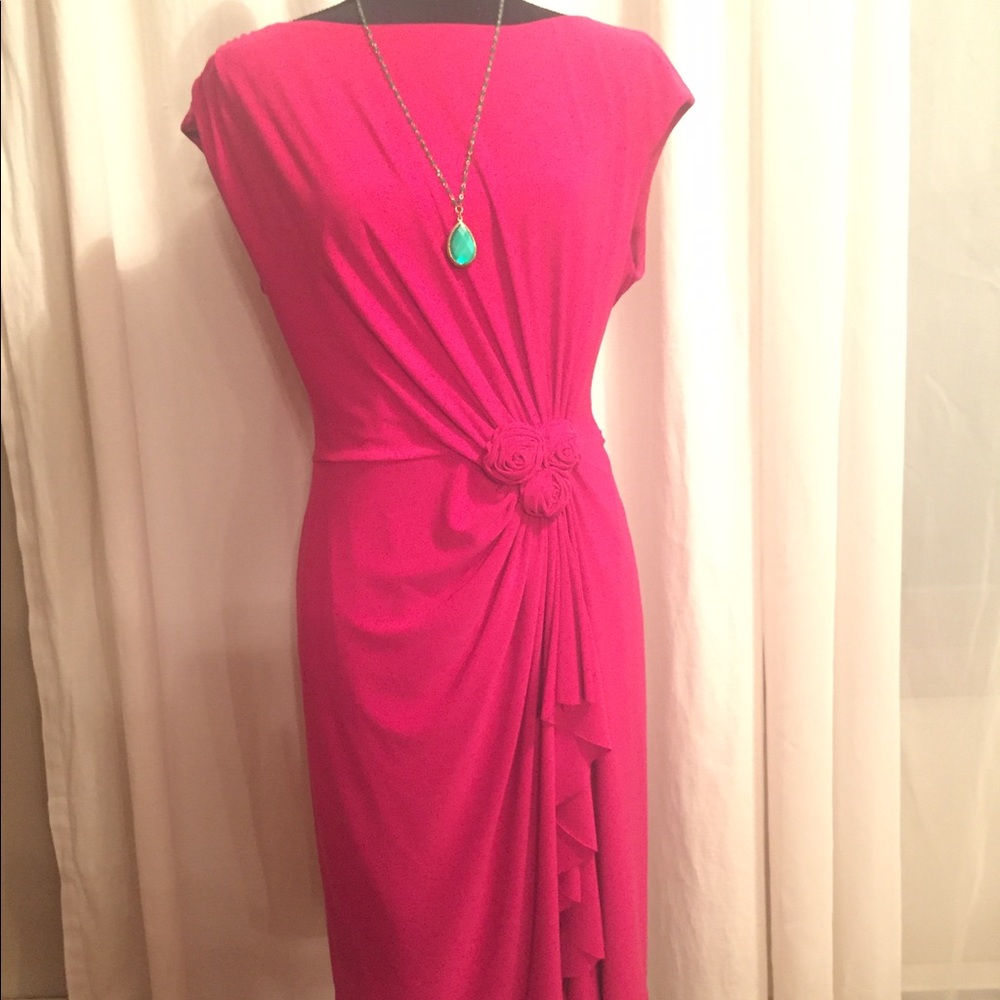 Hot Pink sheath dress by Jones New York, size 14