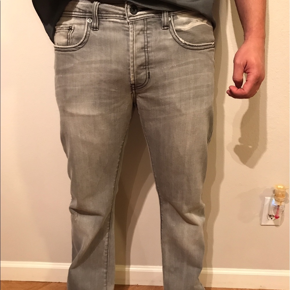 Lightly worn - Men's grey Buffalo jeans. 34x32