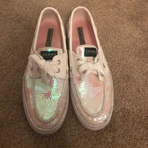 SPERRY - Bahama white iridescent sequin