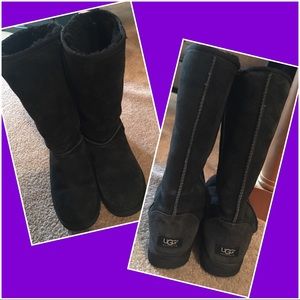 UGGS-Women's Auth. Size 9 Black- Good Used Cond.