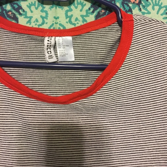H&M Striped Cropped Ringer Tee - Picture 2 of 3