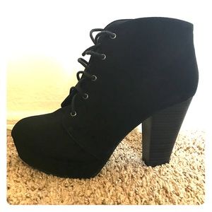 Black Suede Booties