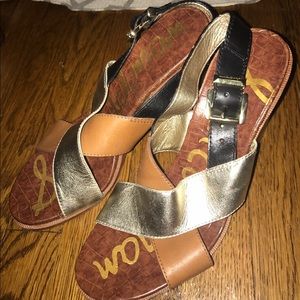 Sam Edelman neutral colorblock sandal
