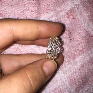 Silver Peace Sign Ring