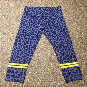 Blue/Purple Cheetah Print Crop Leggings VS PINK