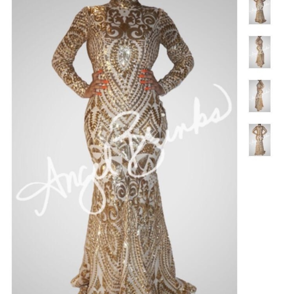 Gold "hypnotize" Dress By Angel Brinks